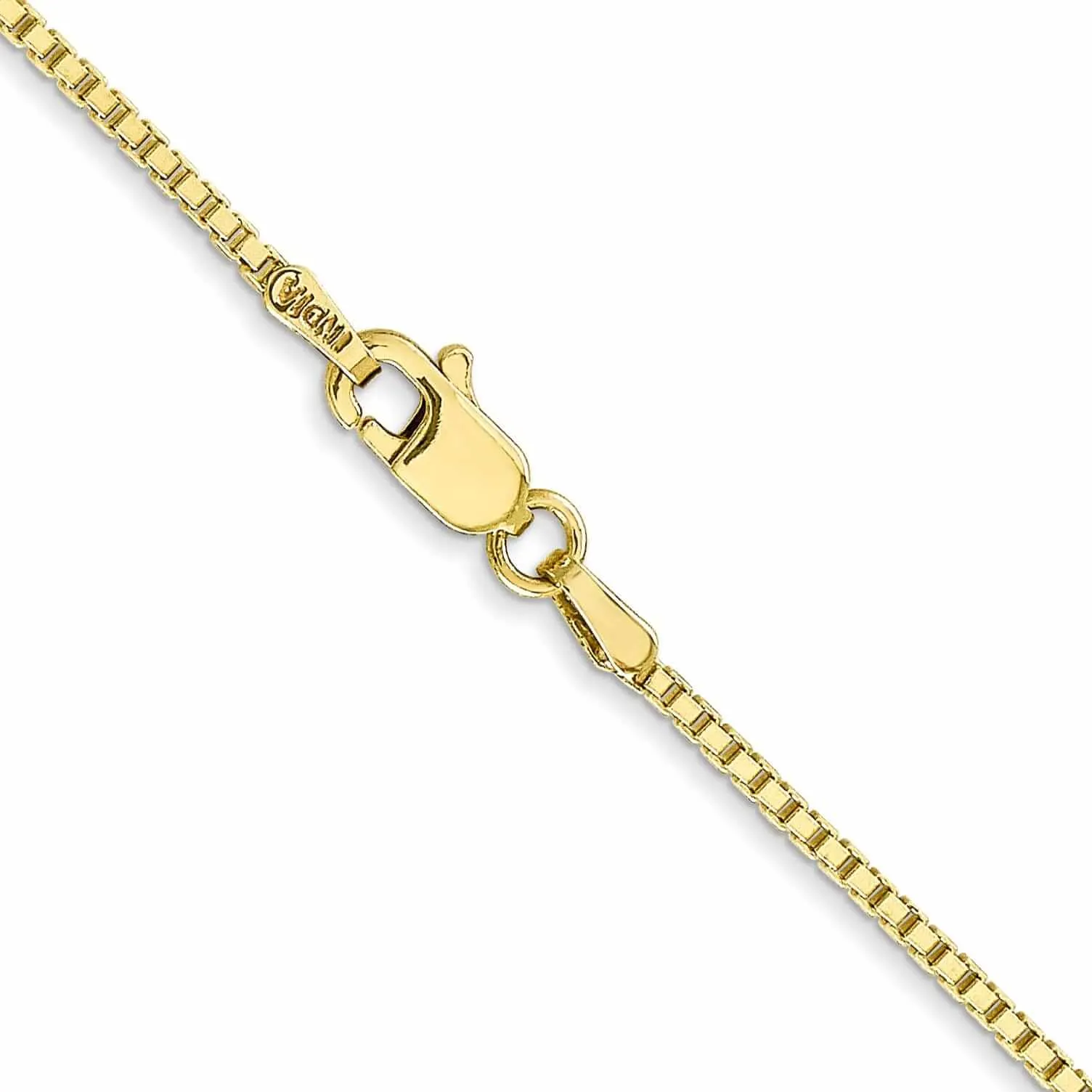 10k Yellow Gold Box Chain 1.25MM