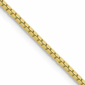 10k Yellow Gold Box Chain 1.25MM