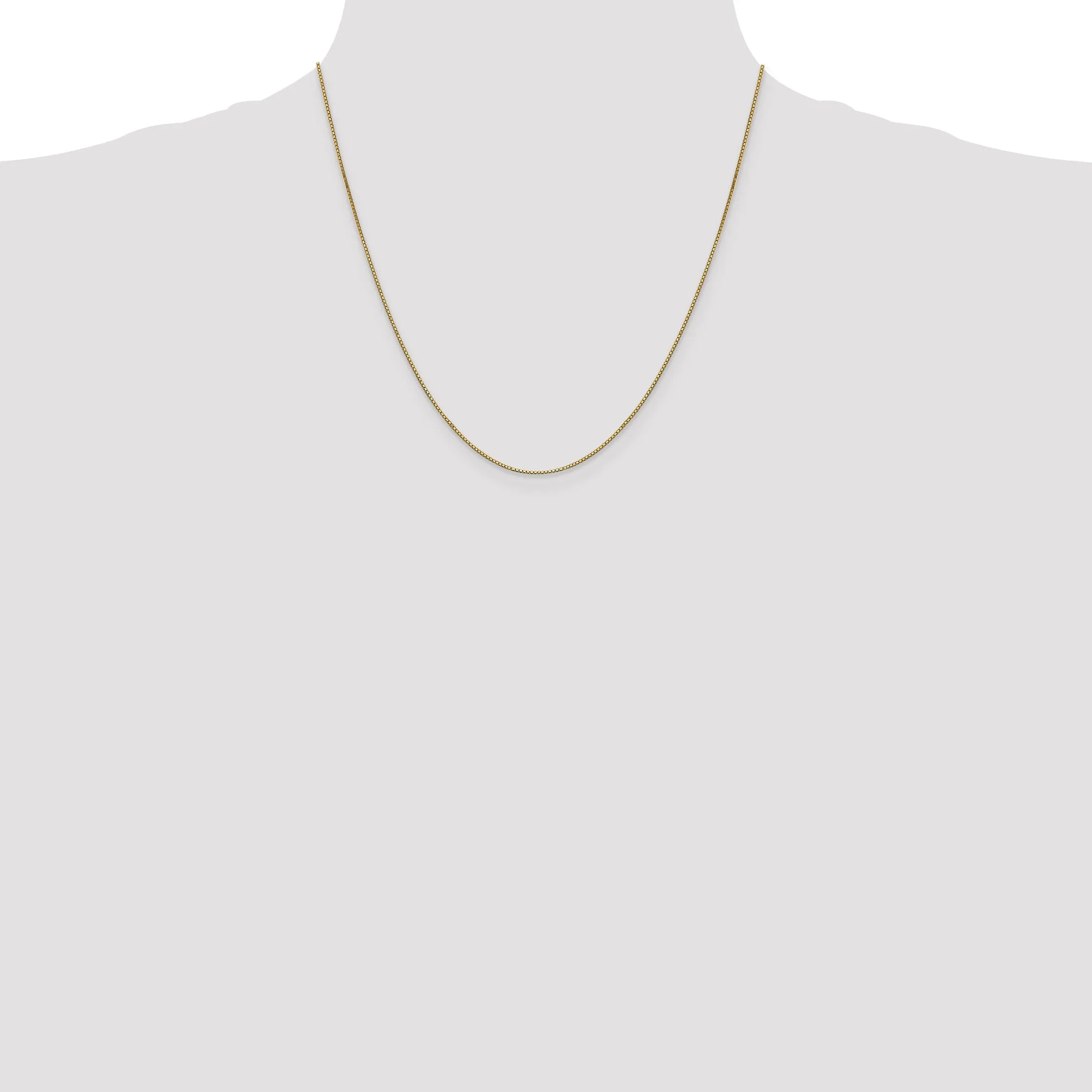 10k Yellow Gold Box Chain .90MM