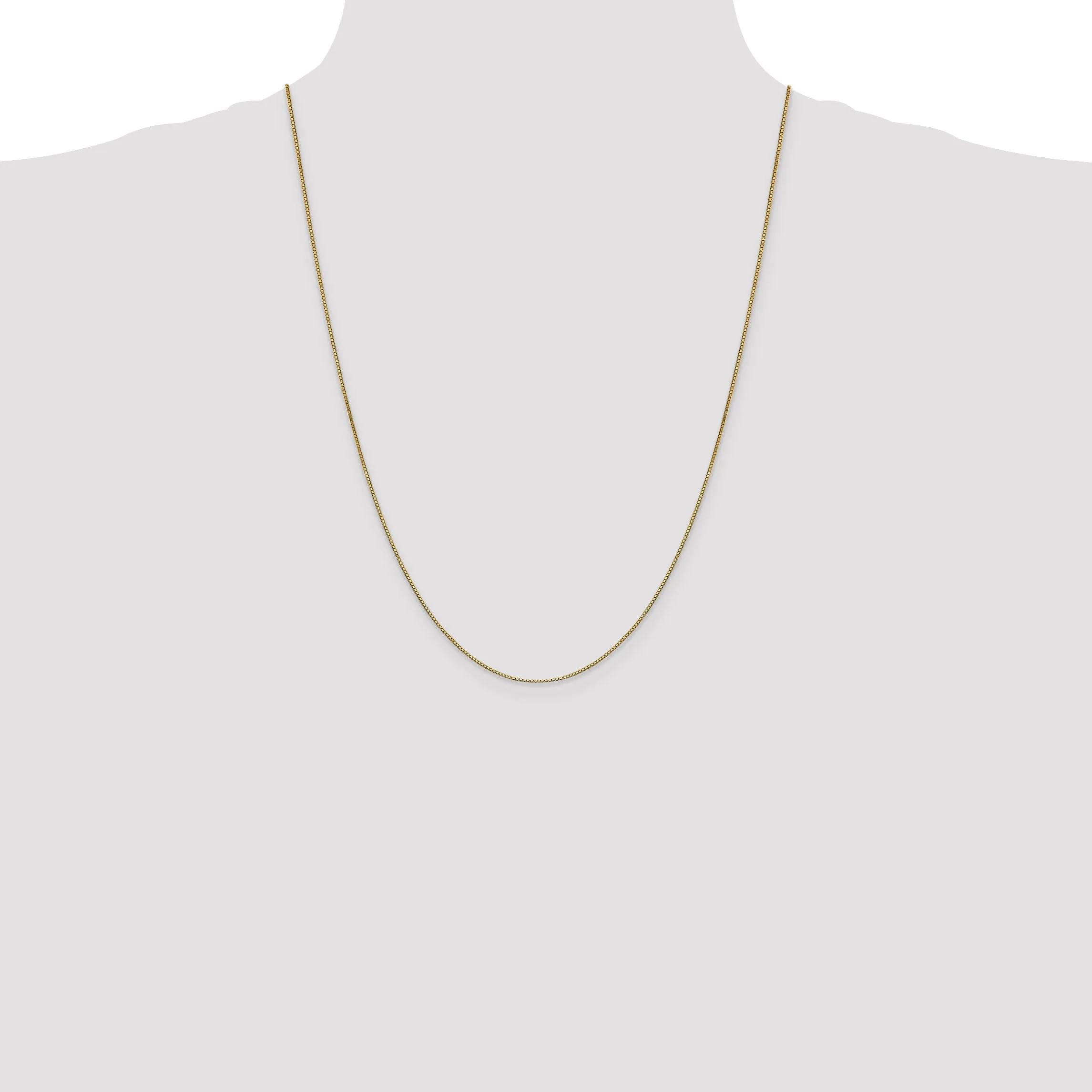 10k Yellow Gold Box Chain .90MM