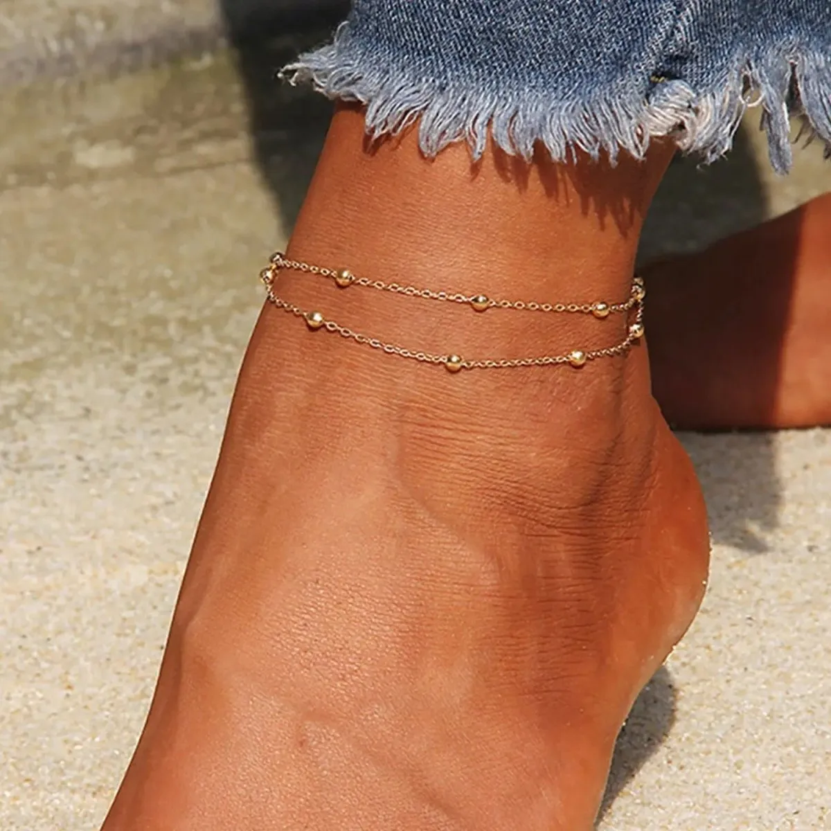 14K Gold Anklets Waterproof