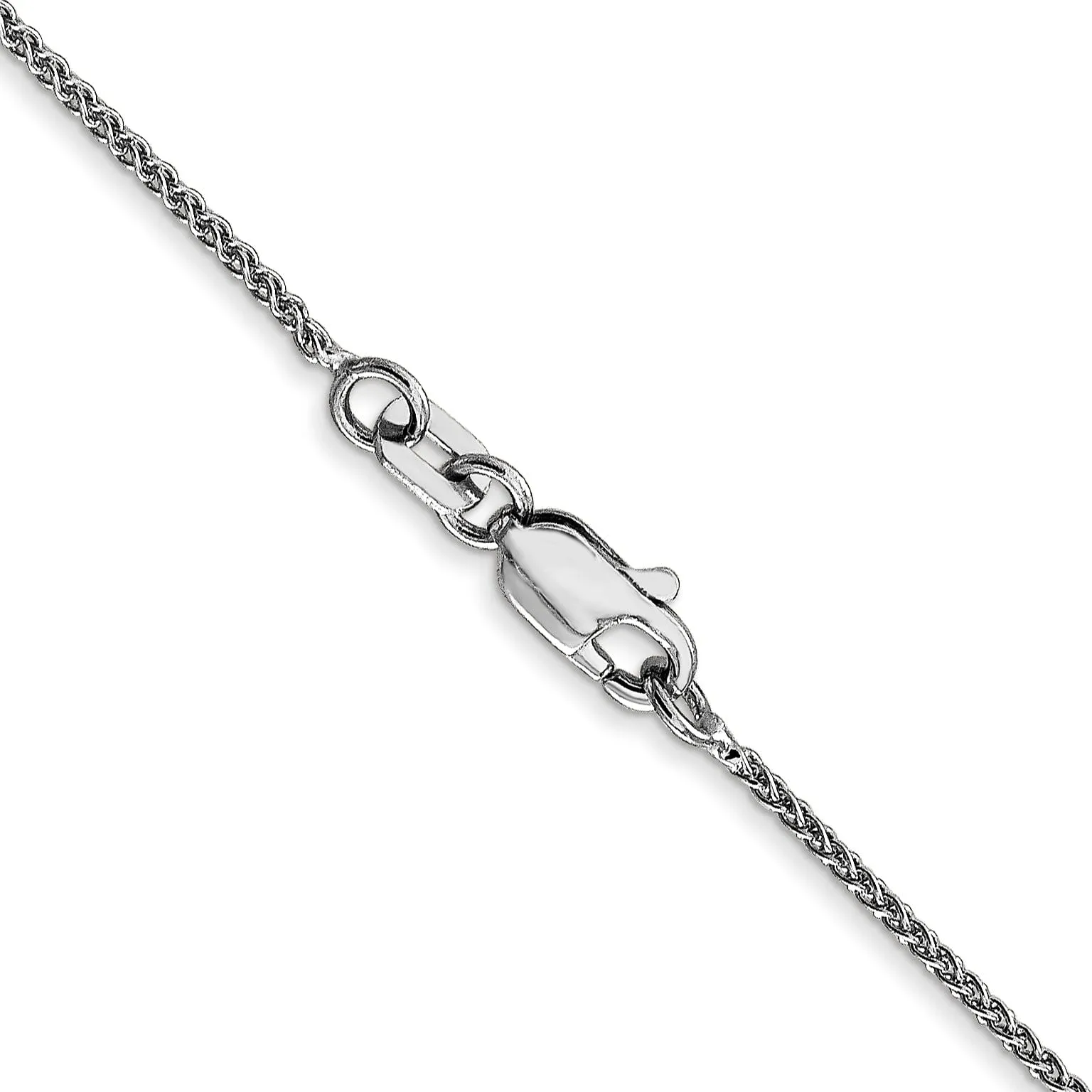 14k White Gold 1.00mm Solid Spiga Chain