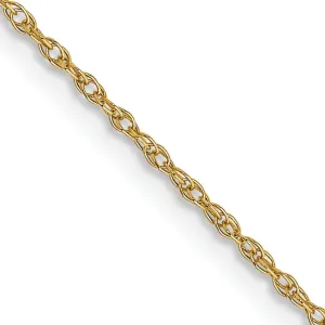 14k Yellow Gold 0.70mm Carded Cable Rope Chain