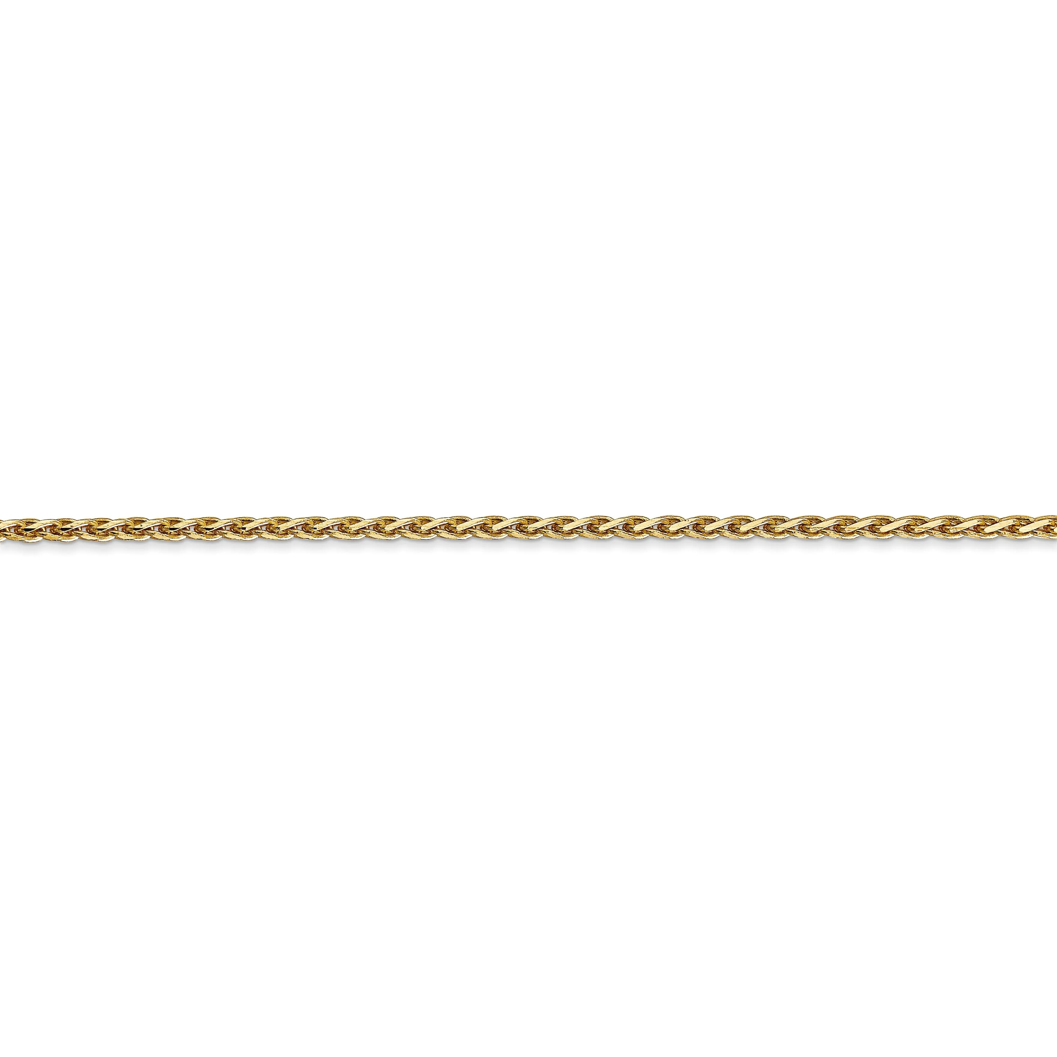 14k Yellow Gold 1.90mm Solid D.C Wheat Chain