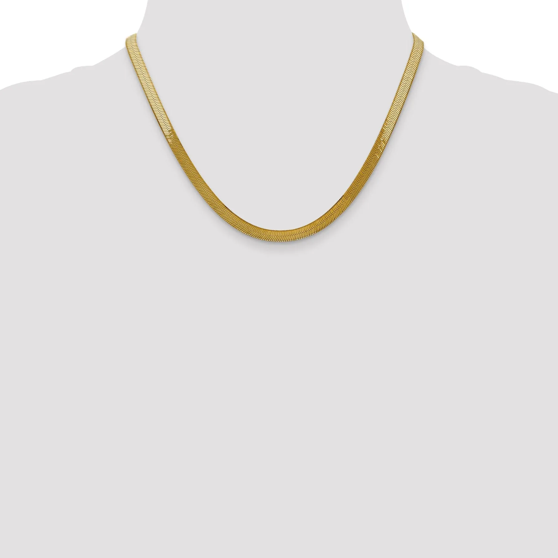 14k Yellow Gold 5.00mm Silky Herringbone Chain