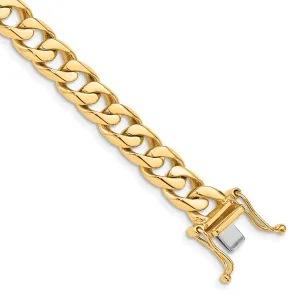 14k Yellow Gold 7.80mm Flat Beveled Curb Chain