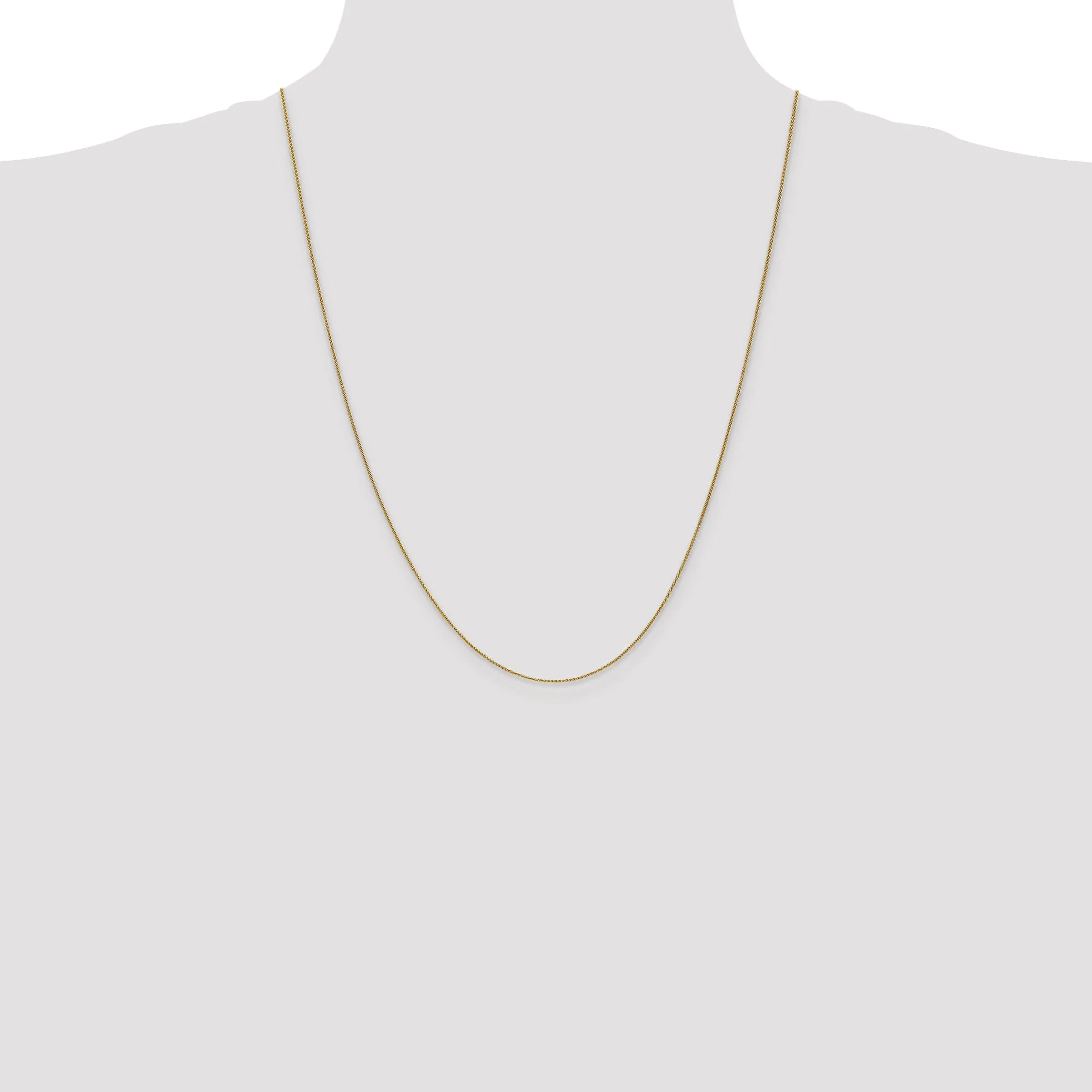 14k Yellow Gold .80mm Spiga Pendant Wheat Chain