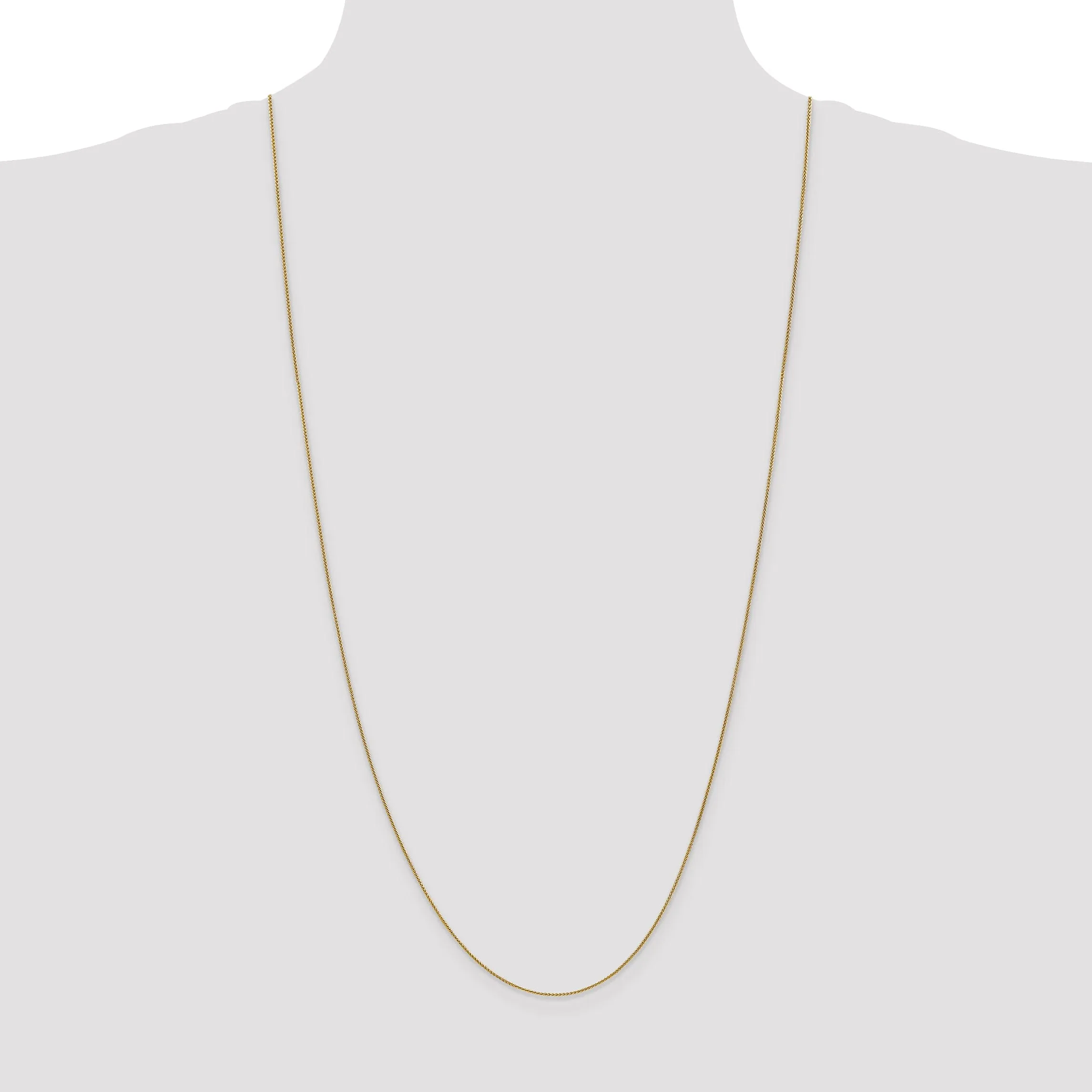 14k Yellow Gold .80mm Spiga Pendant Wheat Chain