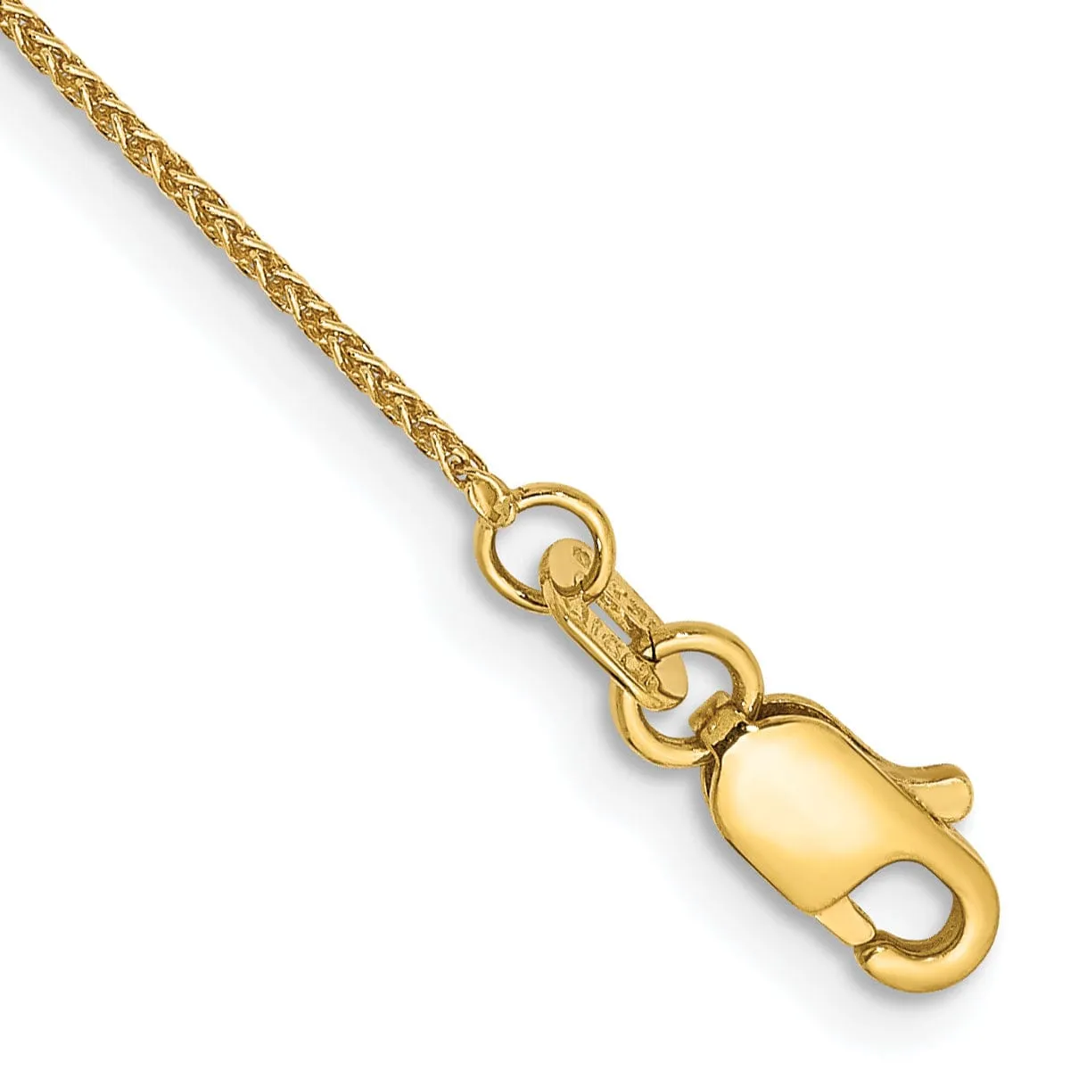 14k Yellow Gold .80mm Spiga Pendant Wheat Chain