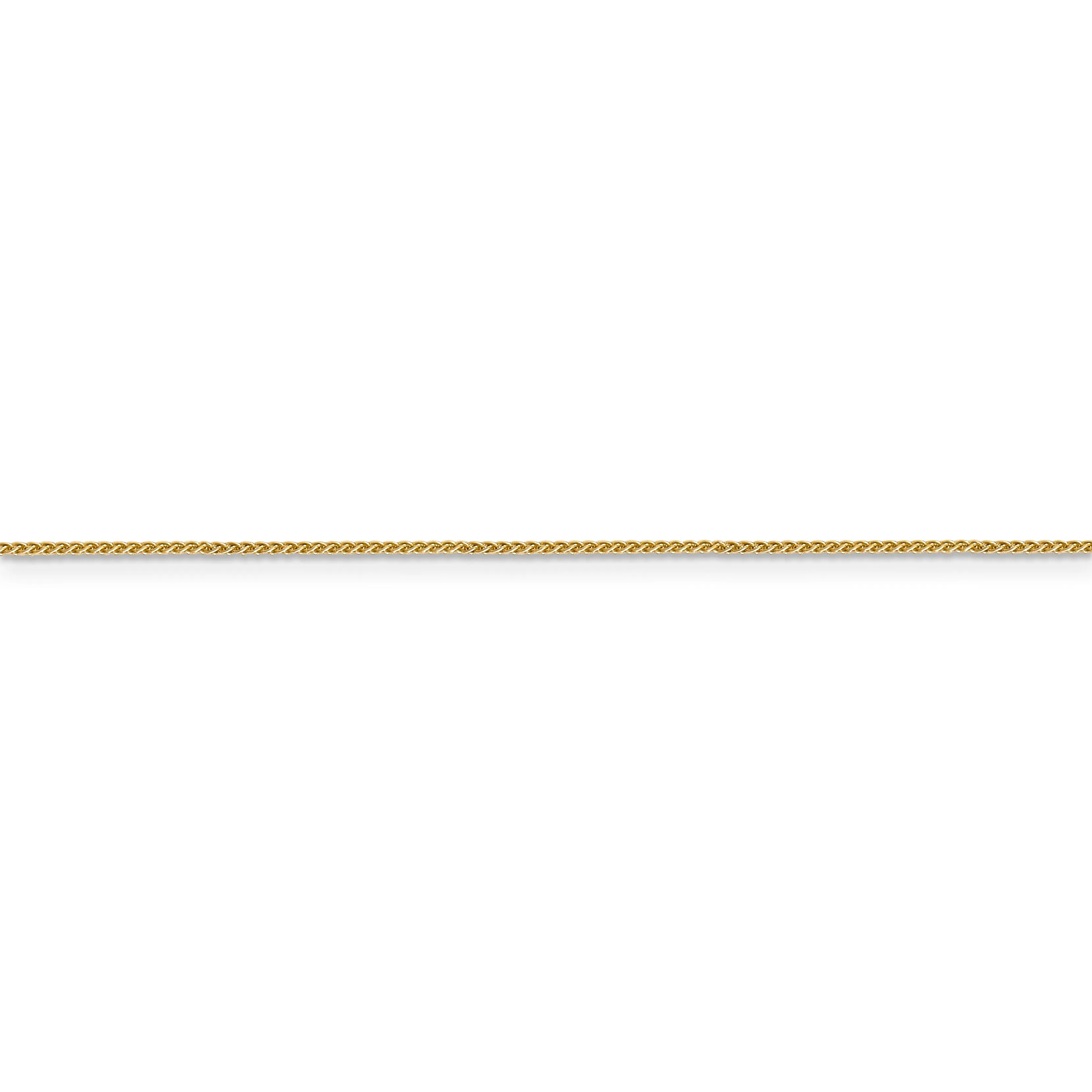 14k Yellow Gold .80mm Spiga Pendant Wheat Chain