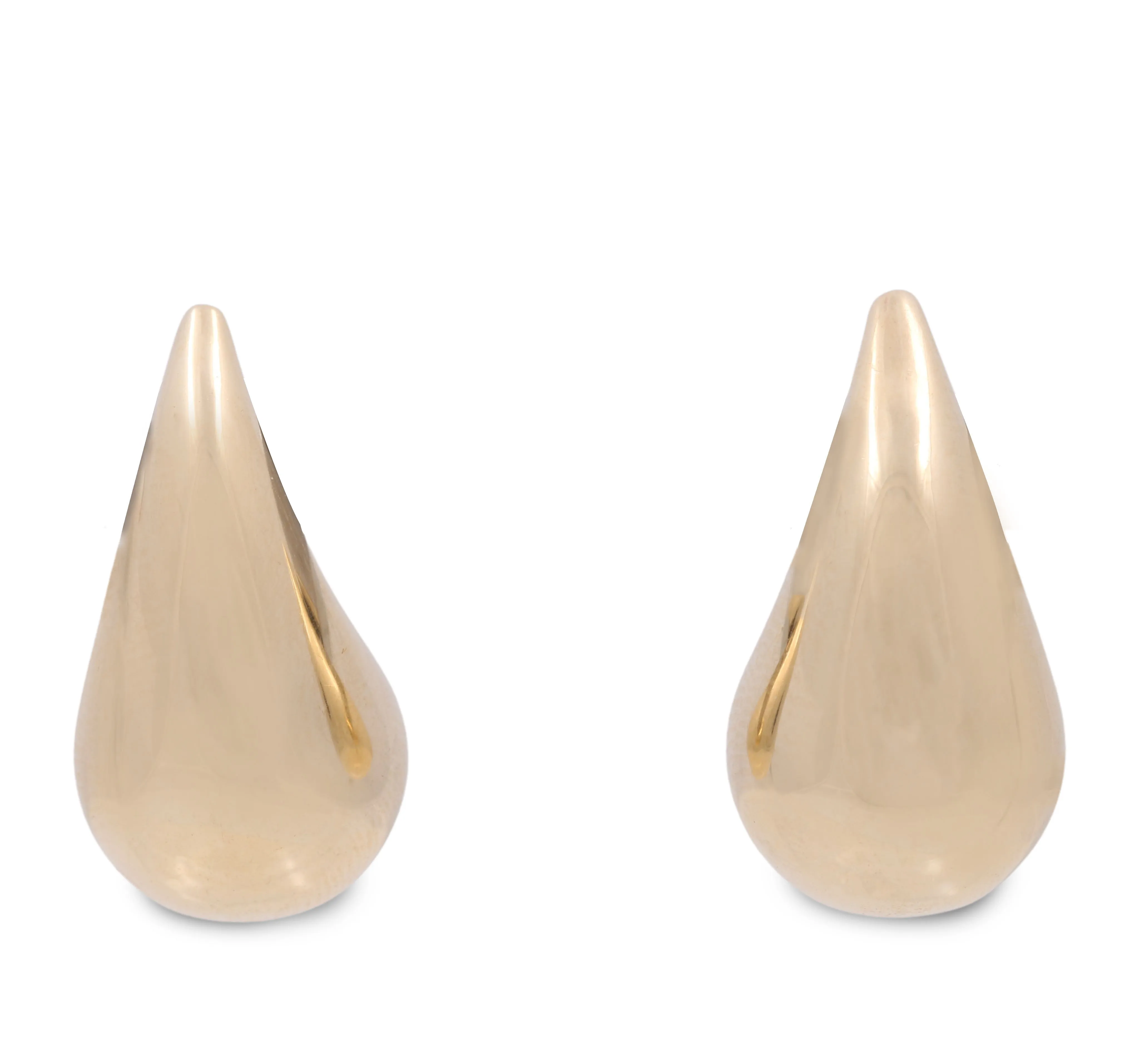 14K Yellow Gold Extra Large Drop Earrings