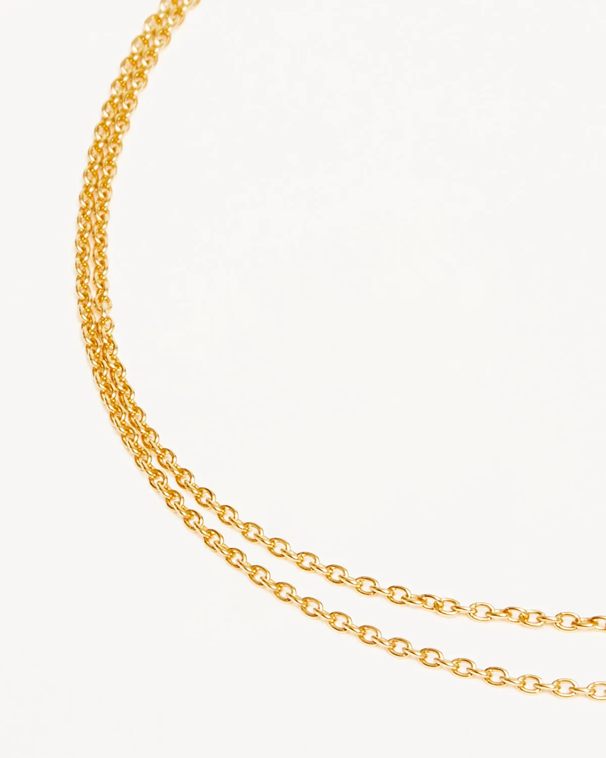 18k Gold Vermeil Purity Double Chain Anklet