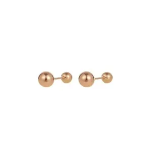 18k Rose Gold Screw Stud Earrings