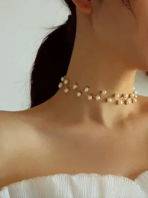 1pc Pearl Design Choker for Women