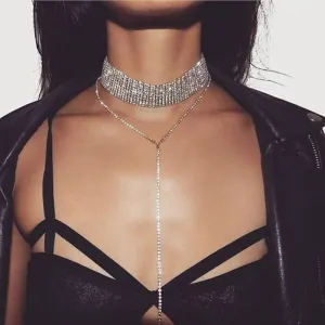 2024 NEW Selling Rhinestone Choker Crystal Gem Luxury Chokers Collar Chocker Chunky Y Necklace Women Jewelry Accessories Gifts