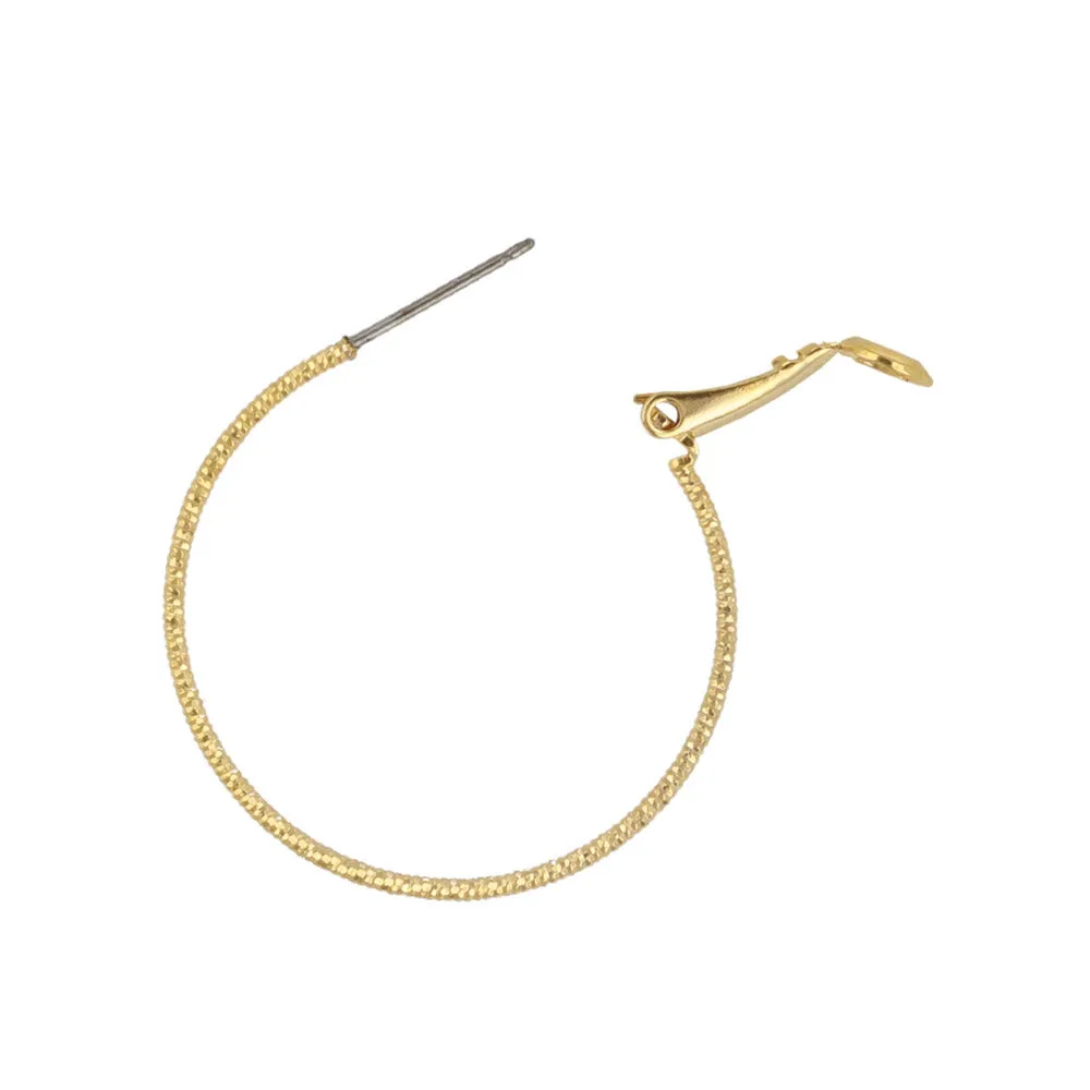 30mm Textured Hoop Earrings