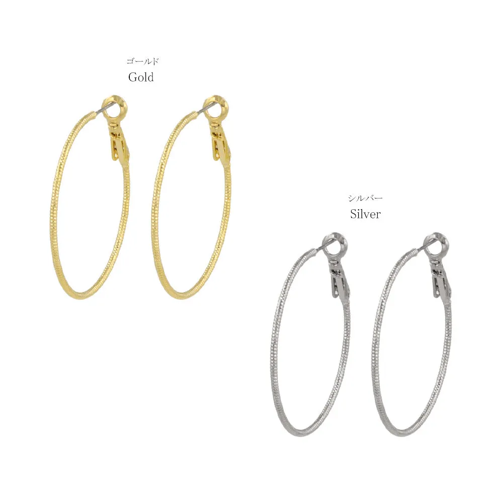 30mm Textured Hoop Earrings