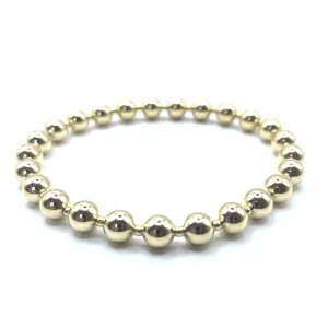 6mm 2mm 6mm Gold Filled Waterproof Dimension Bracelet 6.5"-7"