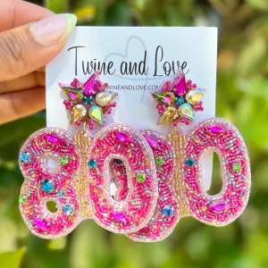 80th Birthday Beaded Earrings