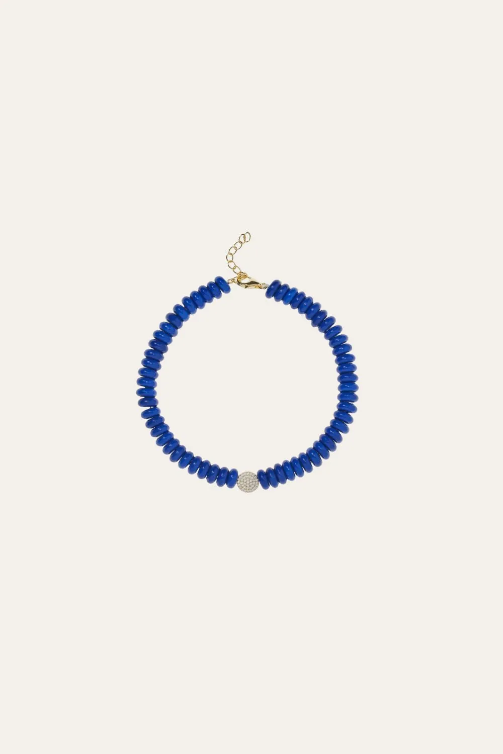 8,3 mm lapis bead anklet