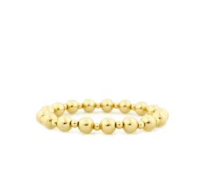 8mm Multi Sized Ball Bracelet ~ Gold