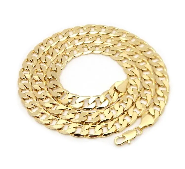 9mm Gold Filled Bonded Cuban Curb Chain Necklace 20 Inch