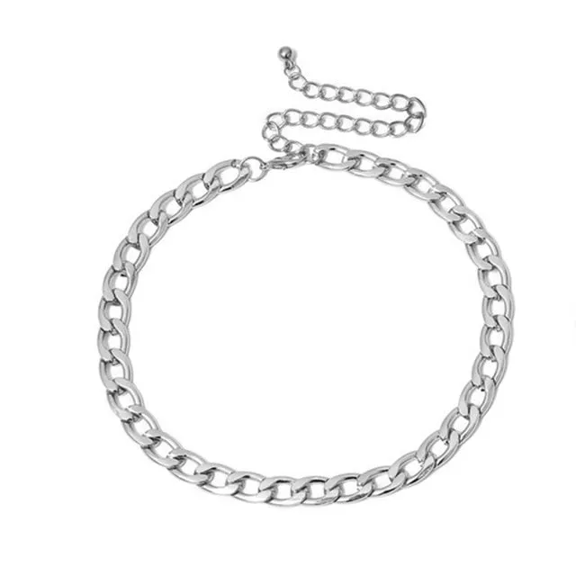 Aluminium Chain Choker Necklace