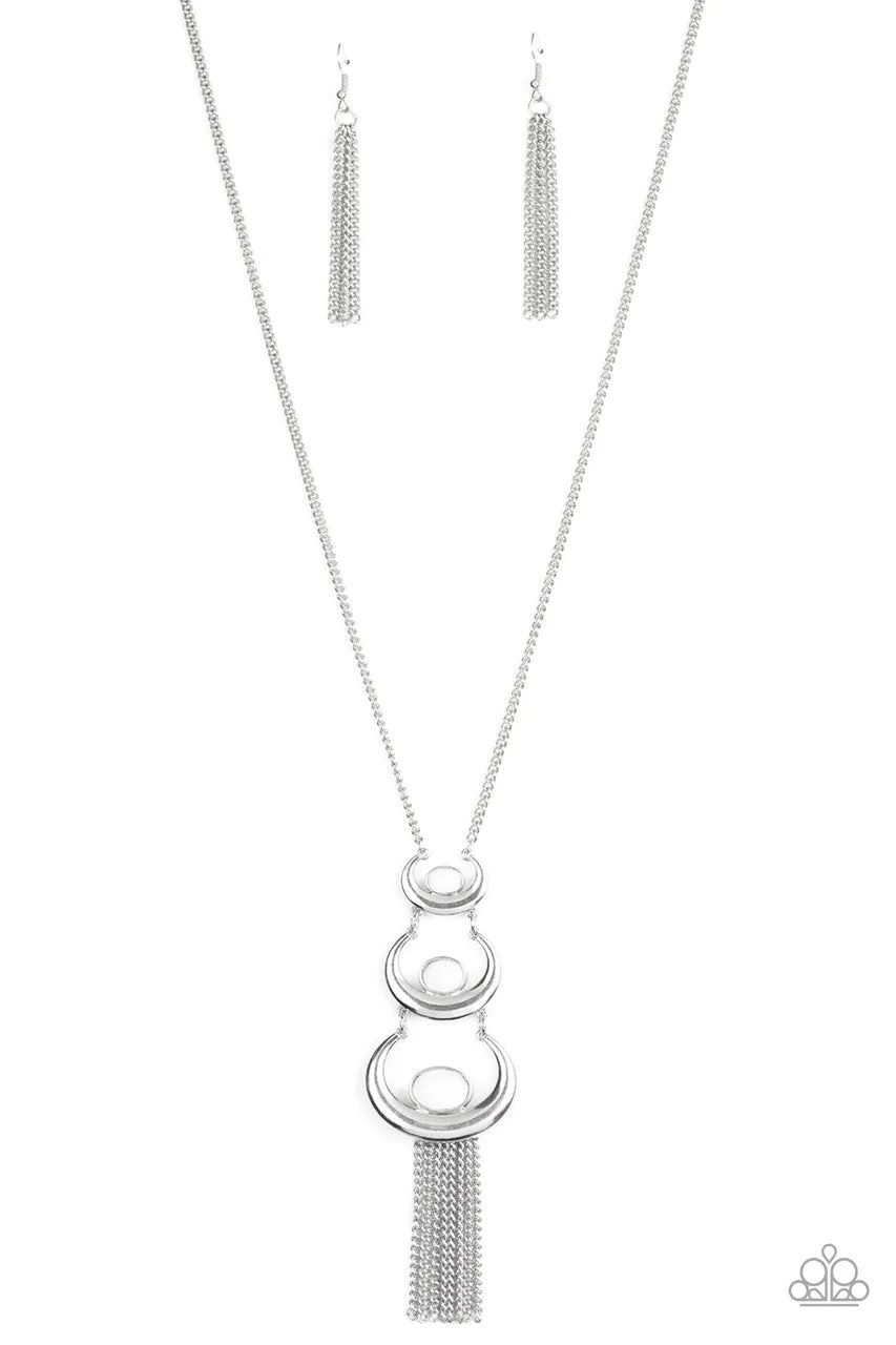 As MOON As I Can White Paparazzi Necklace