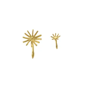 Asymmetric Dandeloin Fluff Stud Earrings