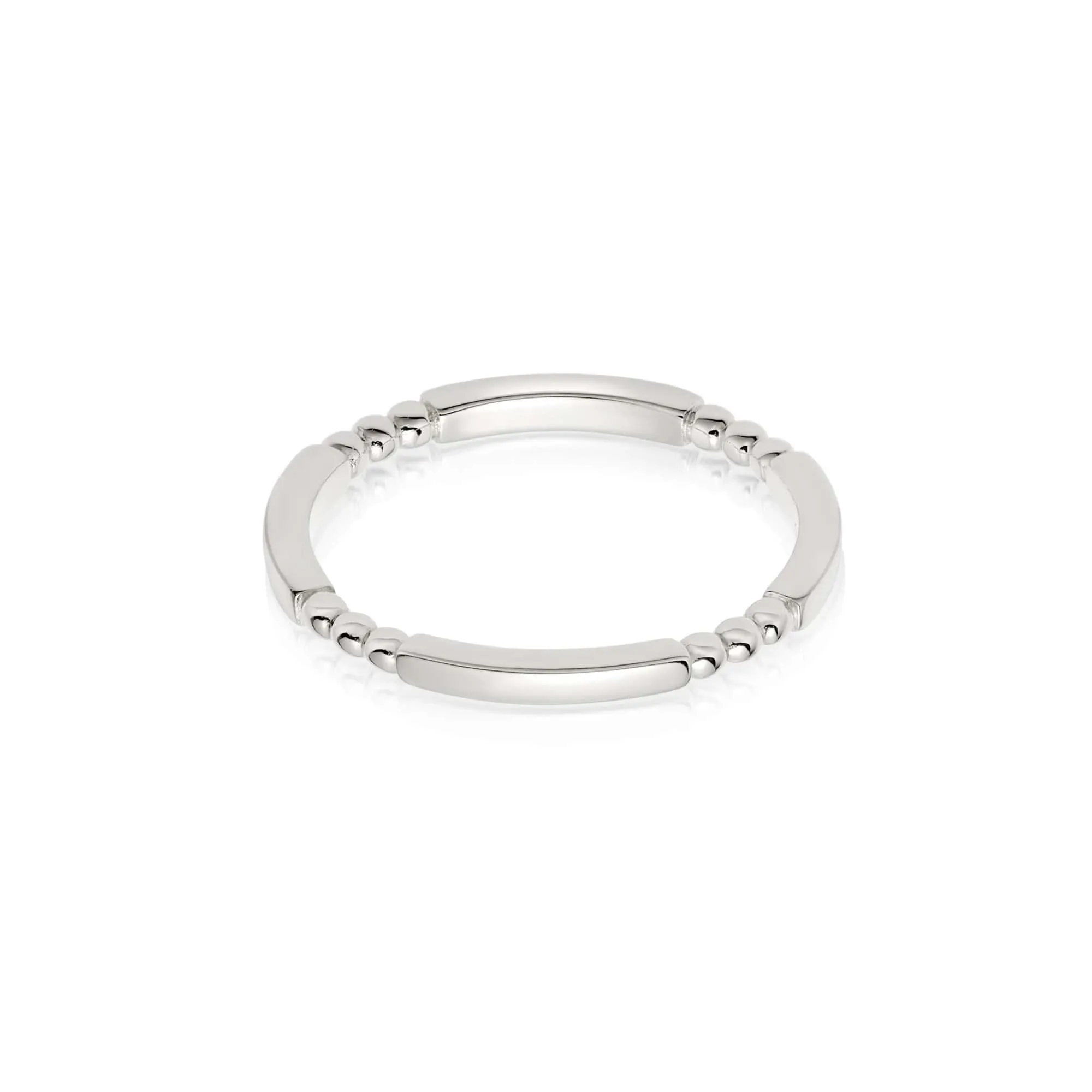 Bar & Ball Stacking Ring Sterling Silver