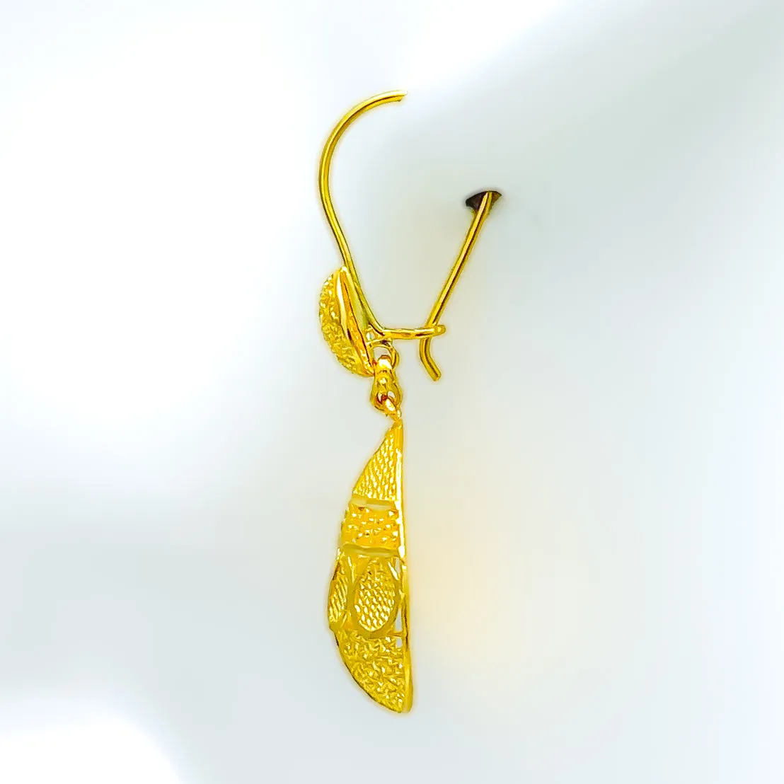 Beautiful Ethereal 22k Gold  Hanging Earrings