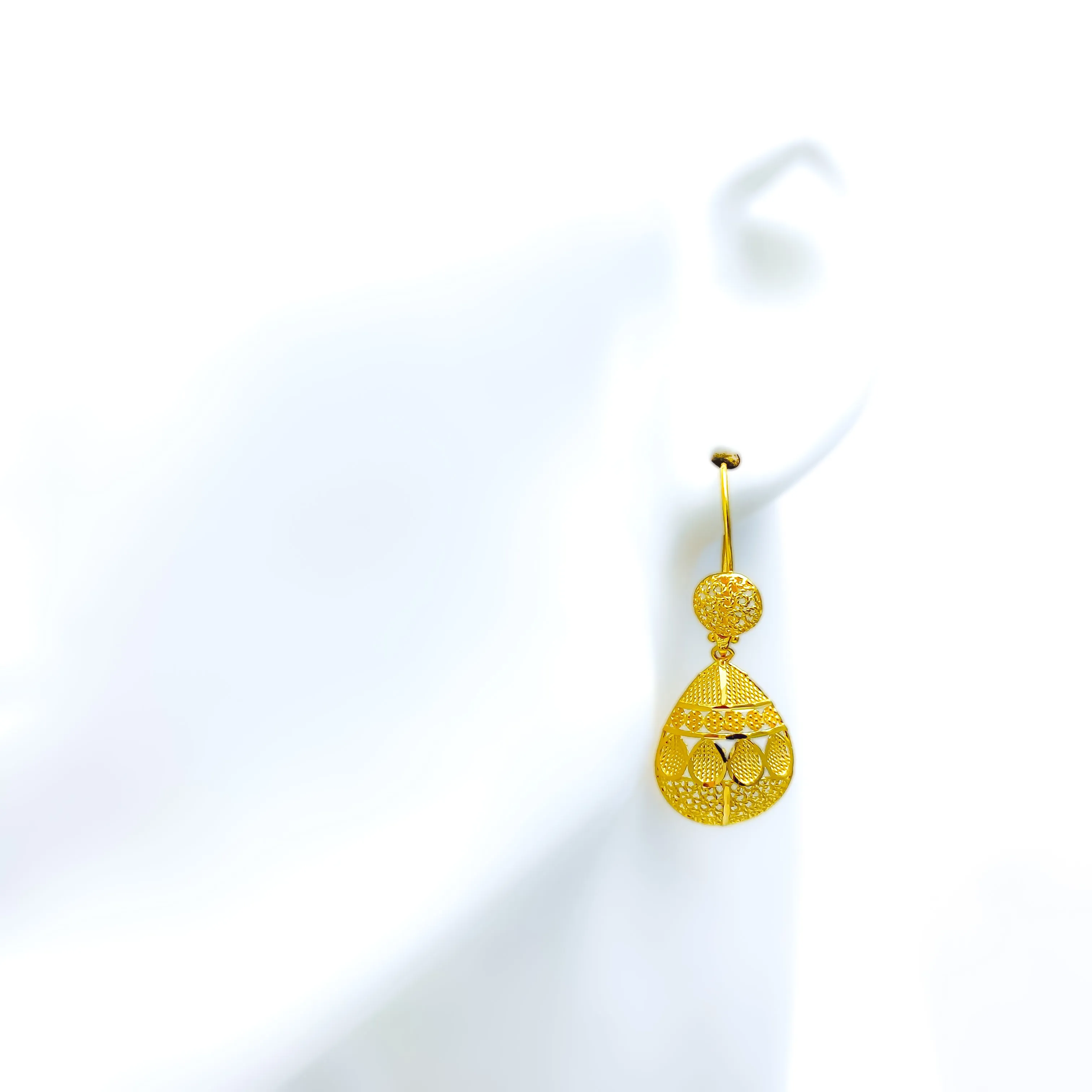 Beautiful Ethereal 22k Gold  Hanging Earrings