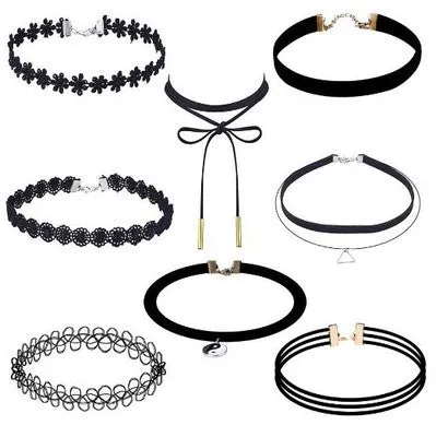 Black Velvet Choker Necklace Tattoo Lace Collar Necklace for Women Jewelry