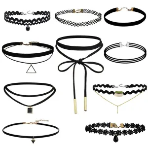 Black Velvet Choker Necklace Tattoo Lace Collar Necklace for Women Jewelry