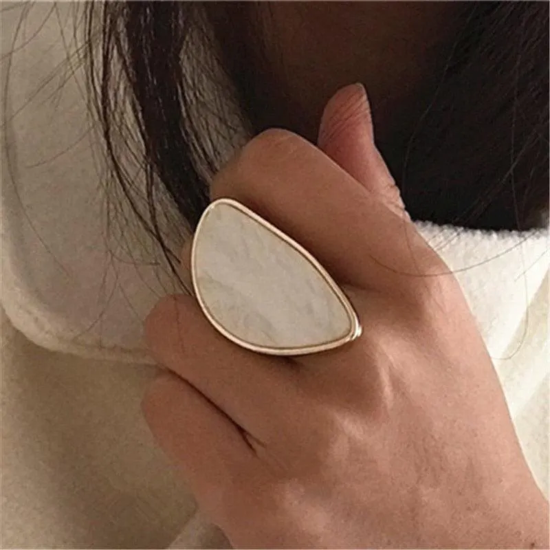 Boho Chic Adjustable Oval Ring