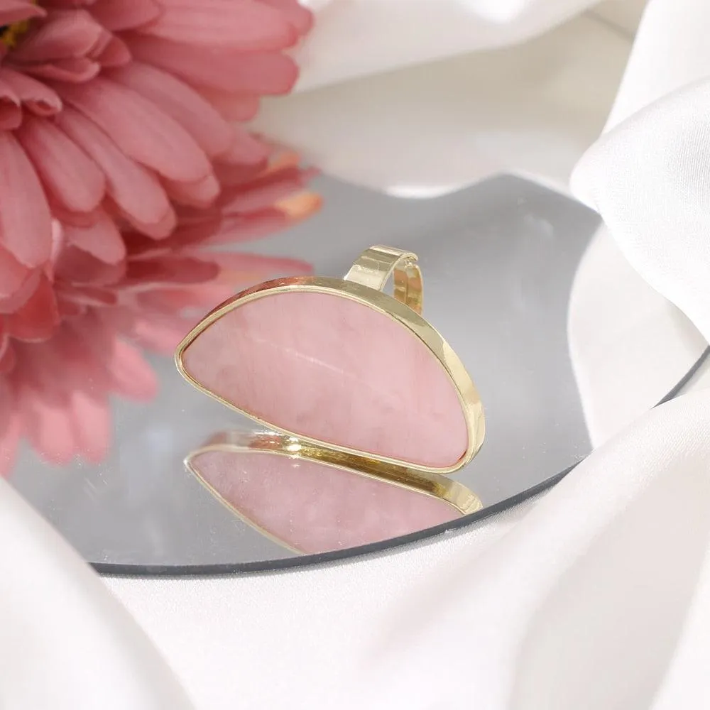 Boho Chic Adjustable Oval Ring