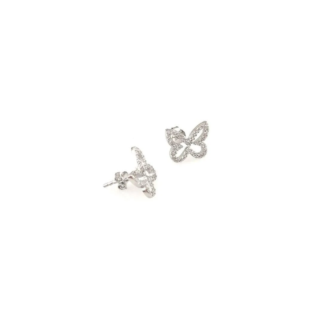 Butterfly Stud Earrings, dainty Sterling Silver Butterfly earrings