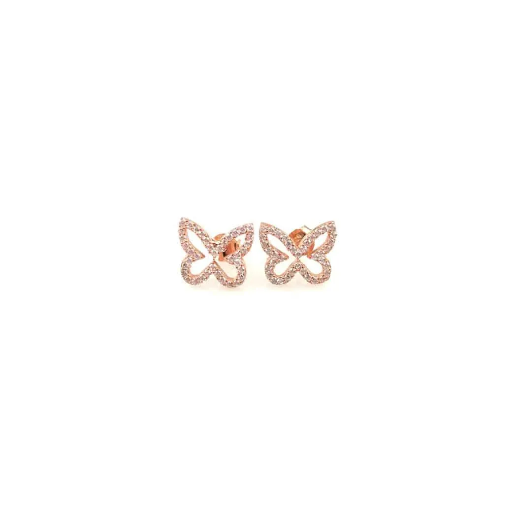 Butterfly Stud Earrings, dainty Sterling Silver Butterfly earrings