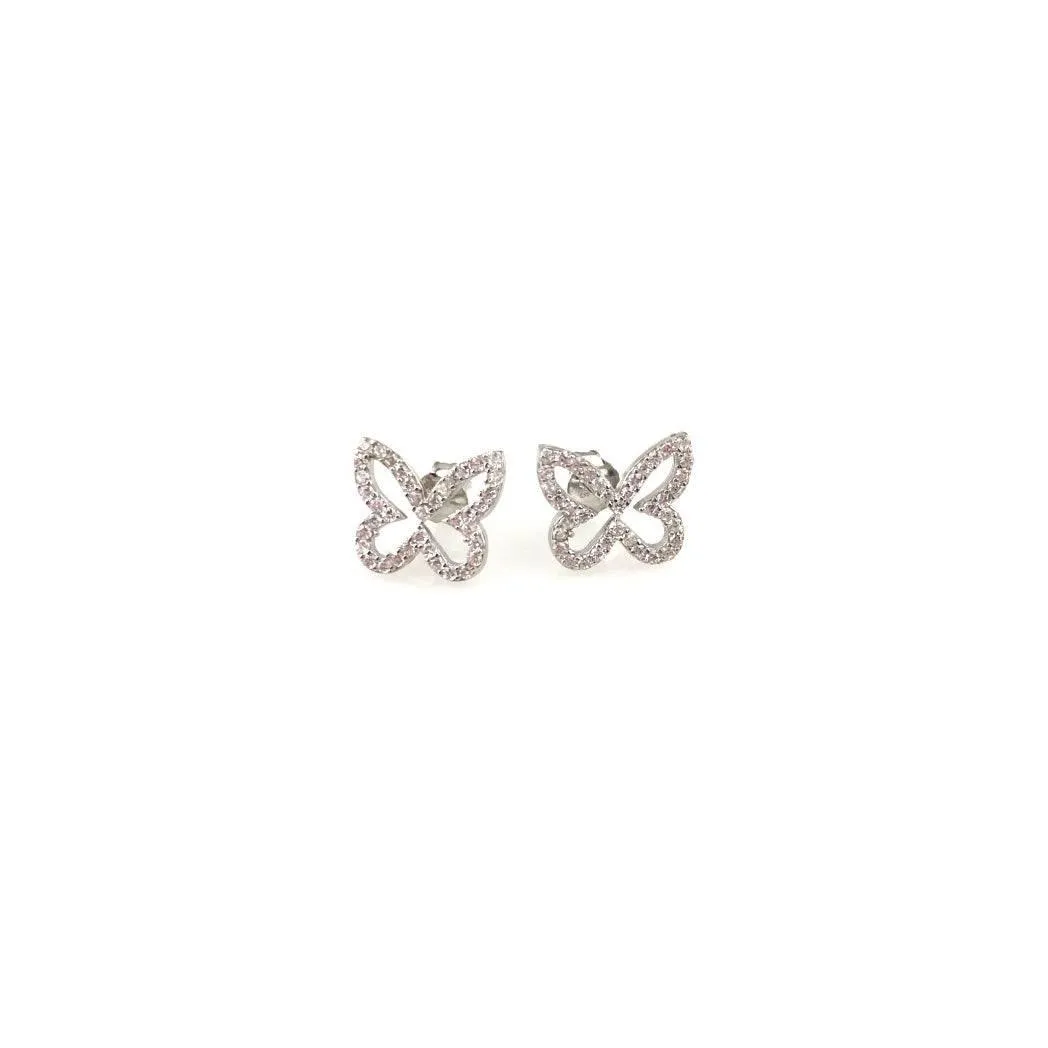 Butterfly Stud Earrings, dainty Sterling Silver Butterfly earrings