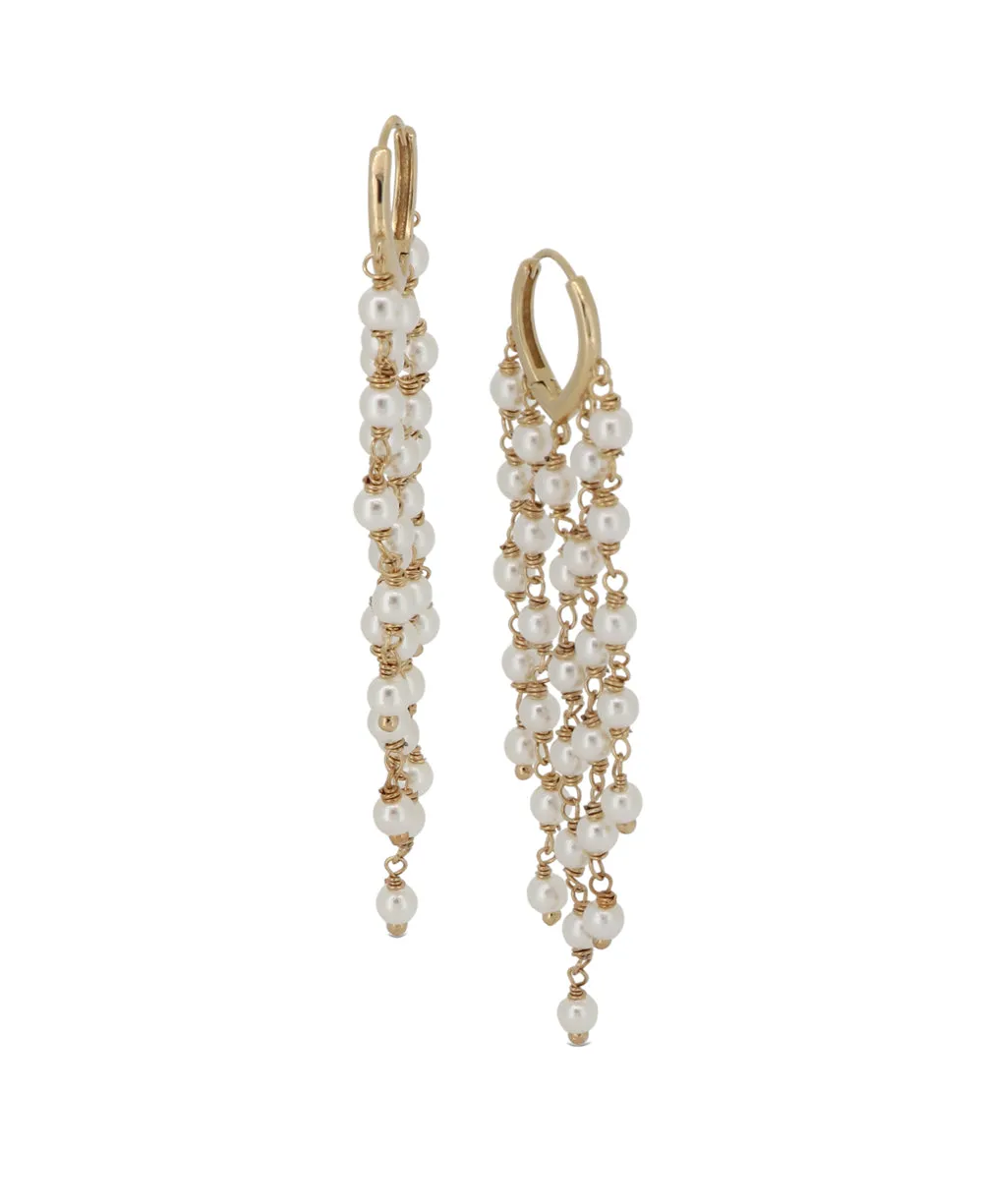 Cascade Waterfall Pearl Dangling Earrings