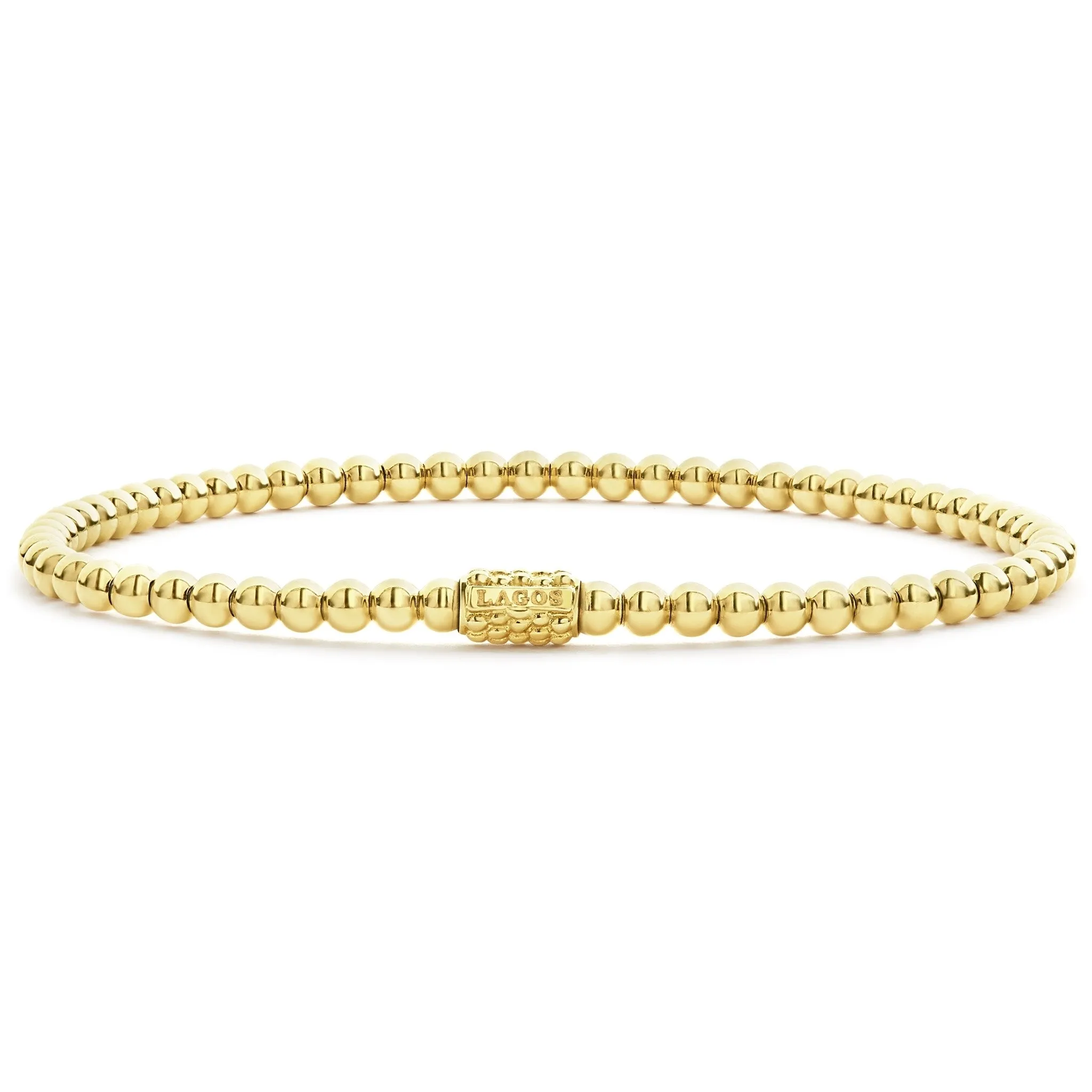 Caviar Gold 18K Gold Bead Bracelet | 3mm