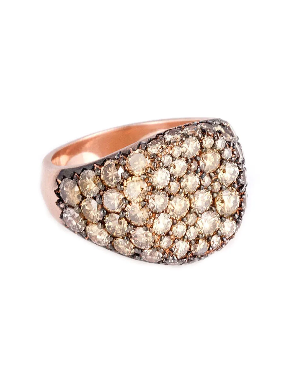 Champagne Diamond Ghetto Chic Ring