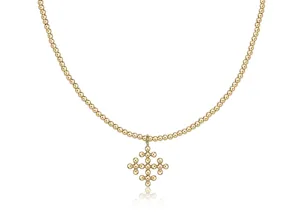 Choker Classic Gold 2mm - Signature Cross Encompass Charm