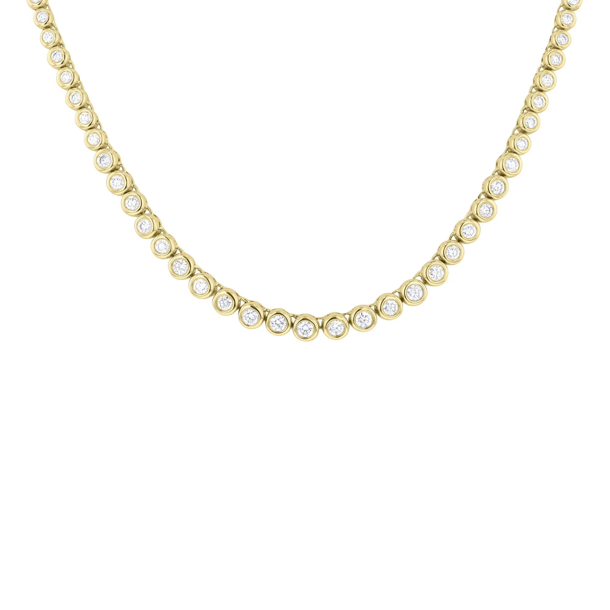 Classic Bezel Tennis Necklace