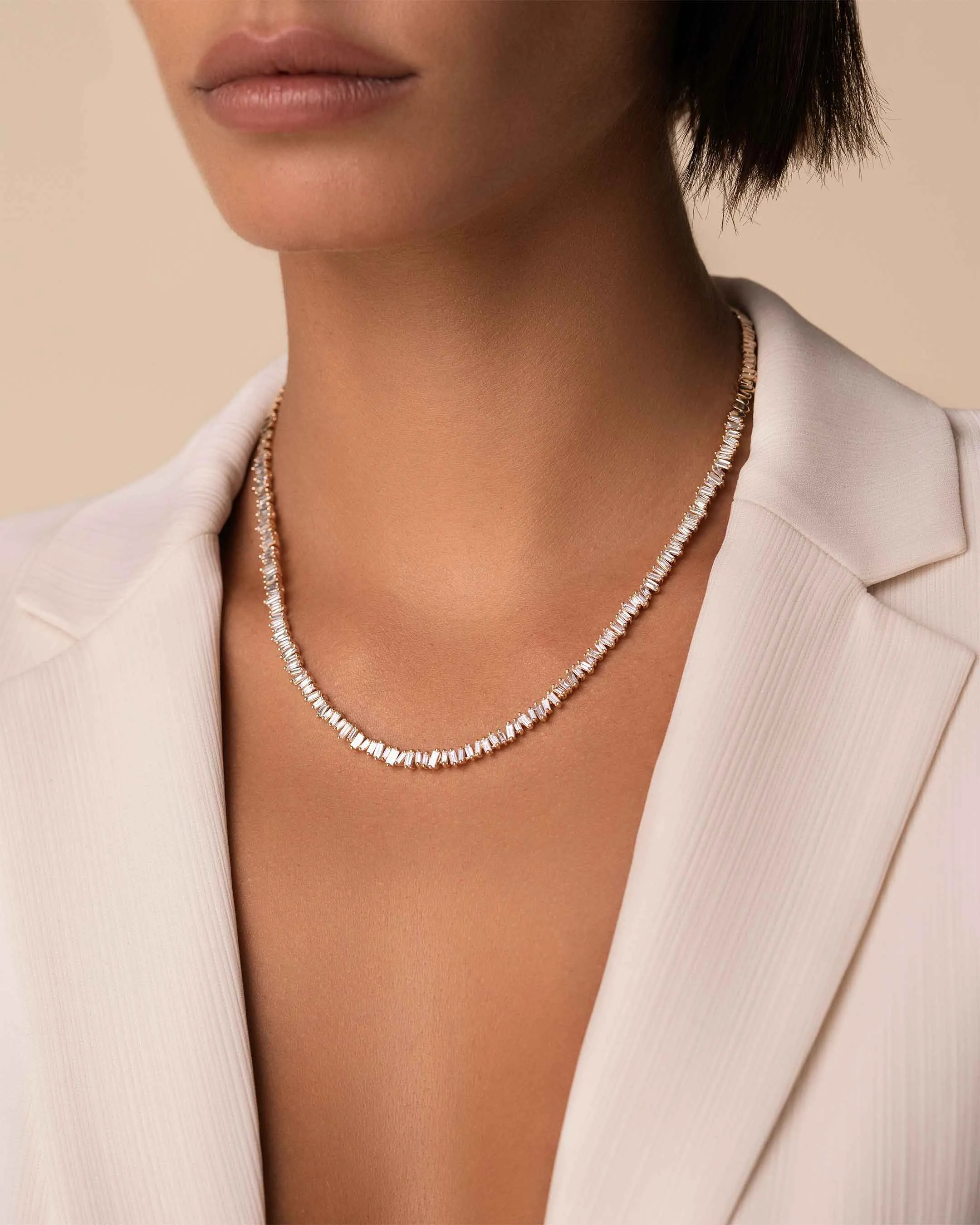 Classic Diamond Tennis Necklace