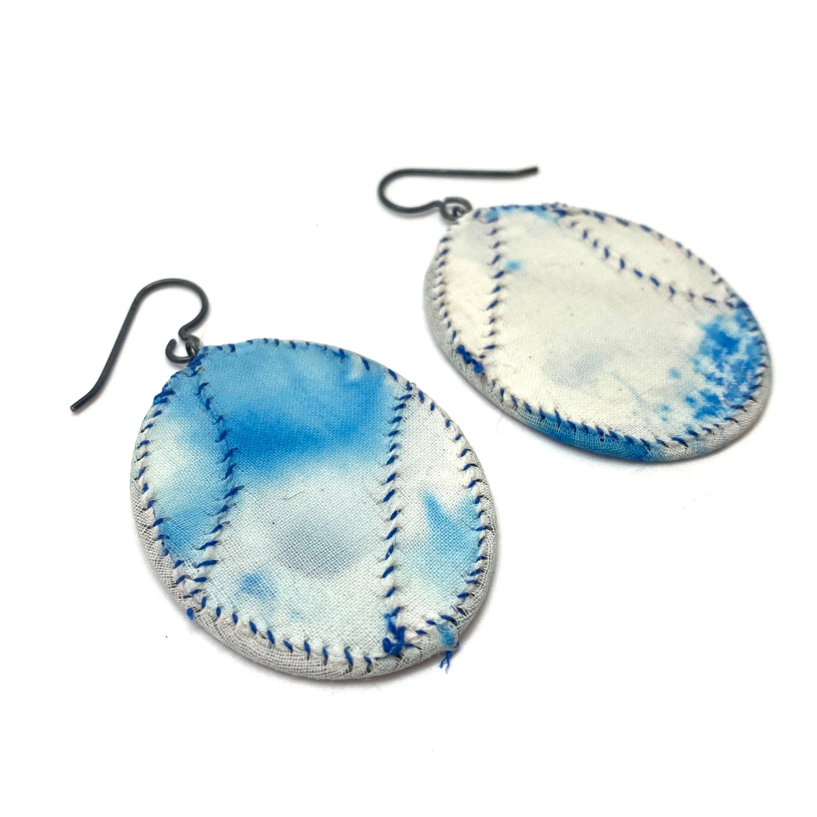 Cloud Oval Earrings