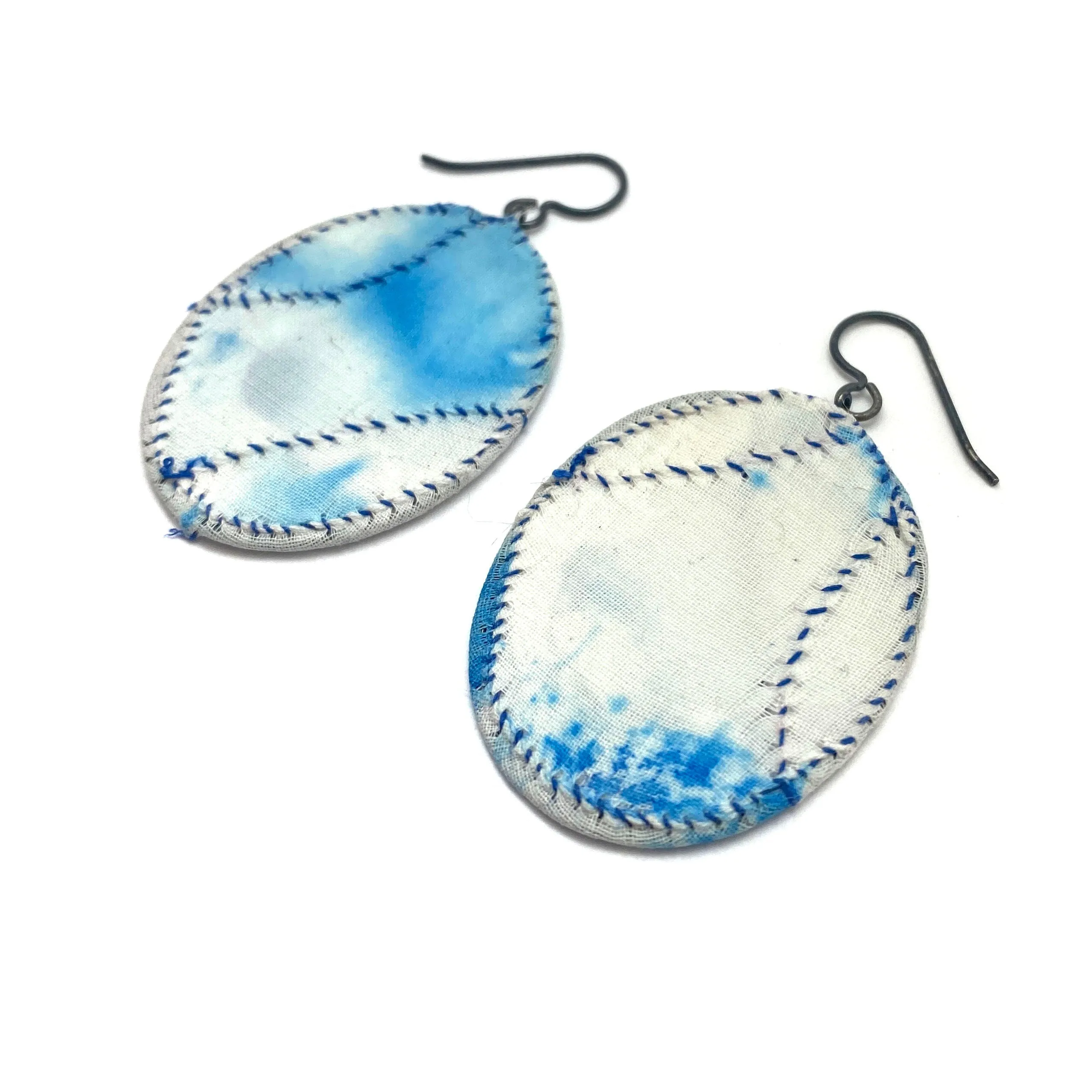 Cloud Oval Earrings