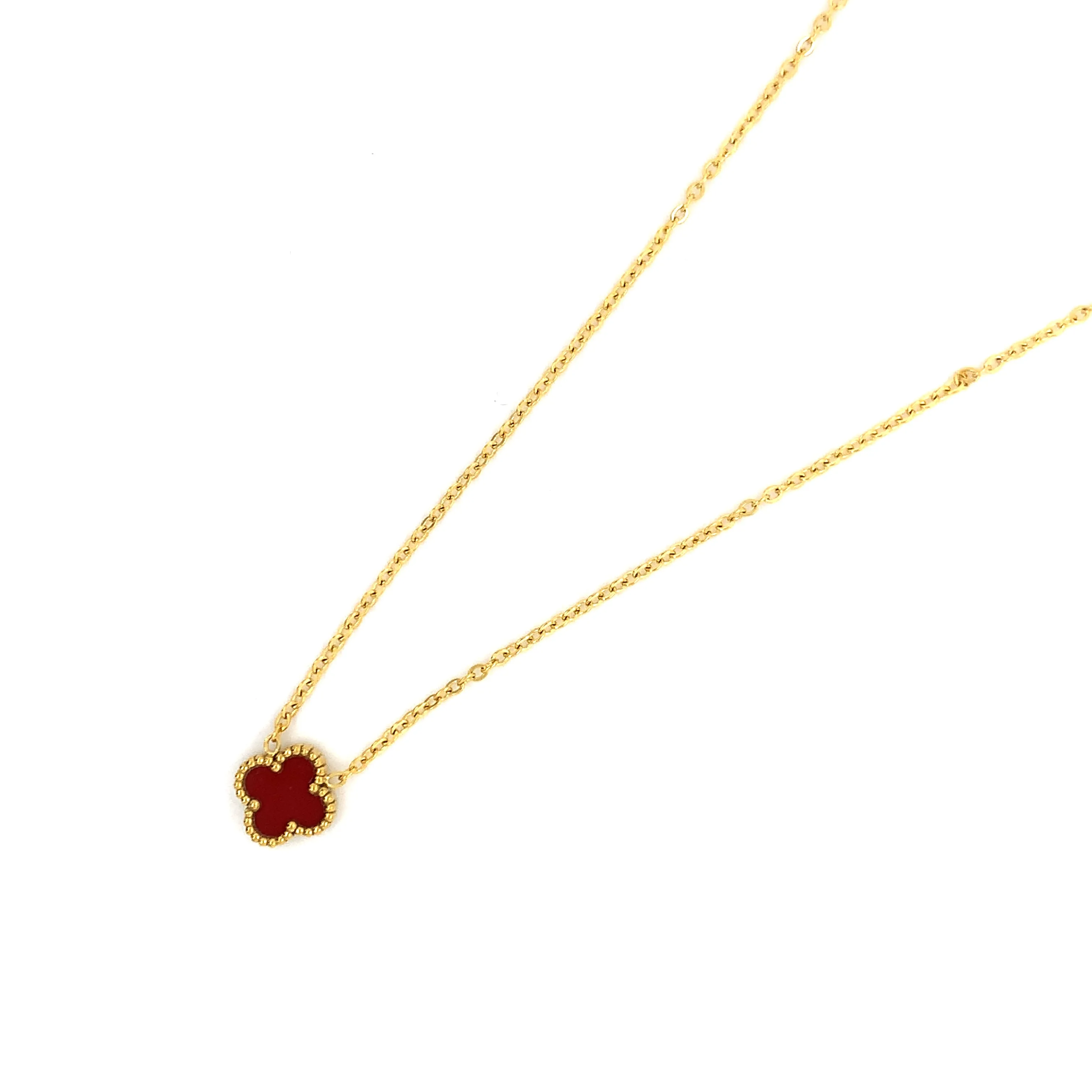 Clover Necklace - Red