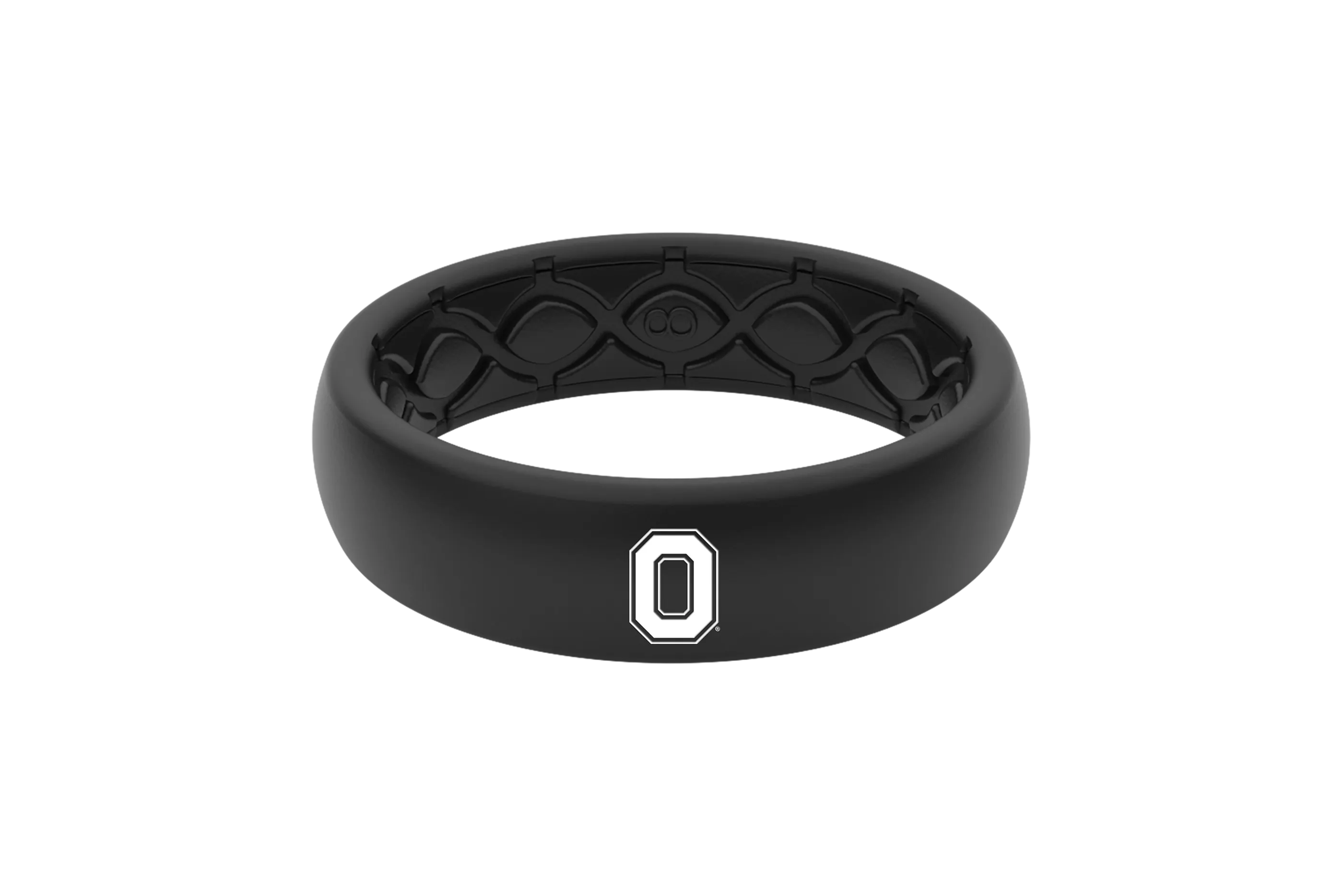 College Ohio State Black Logo Thin Ring