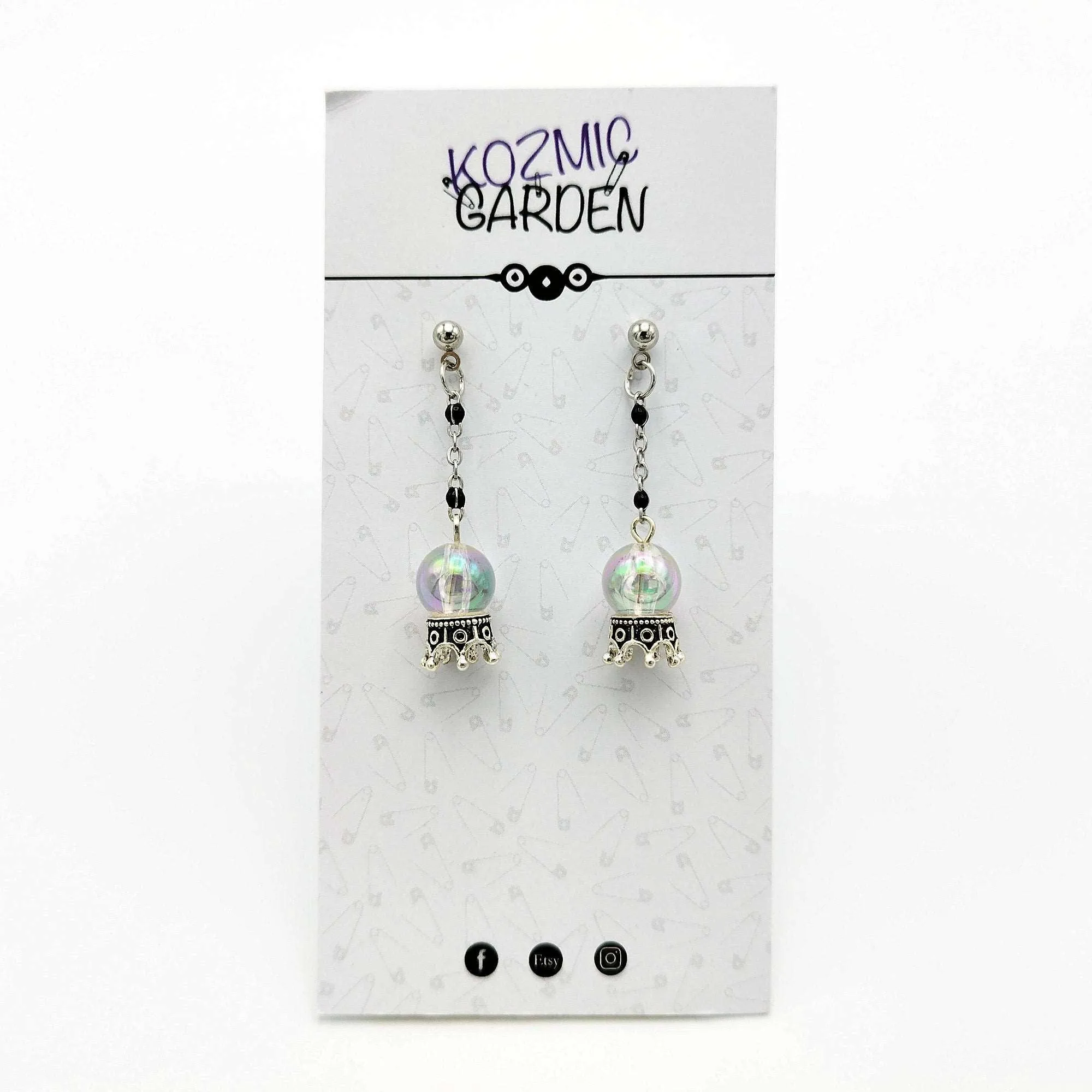 CRYSTAL BALL EARRINGS | Embrace the Mystical Aura